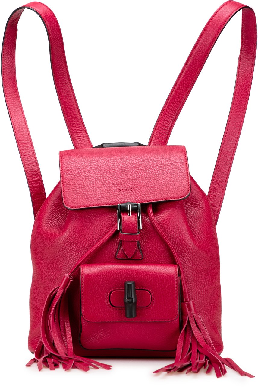 Gucci Leather Bamboo Daily Backpack Roze