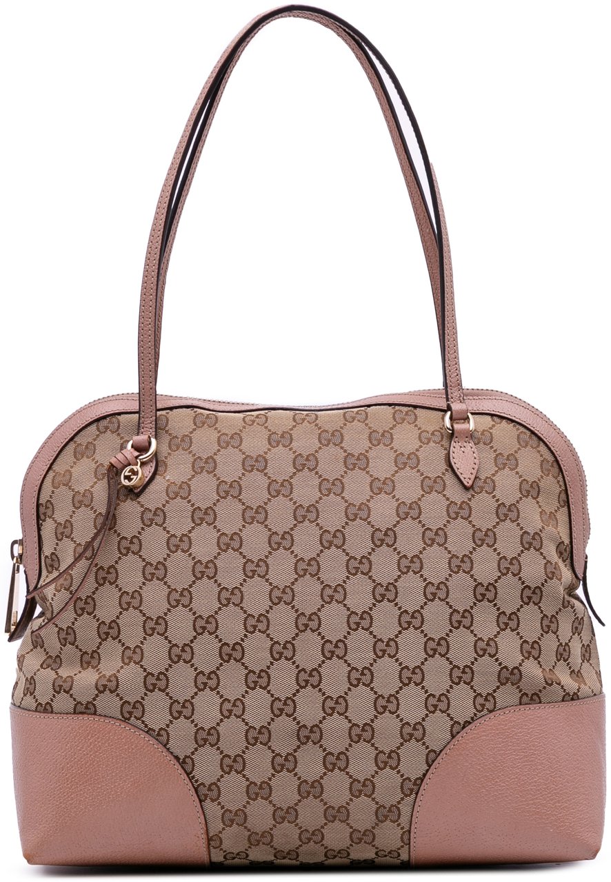 Gucci Medium GG Canvas Bree Dome Tote Bruin