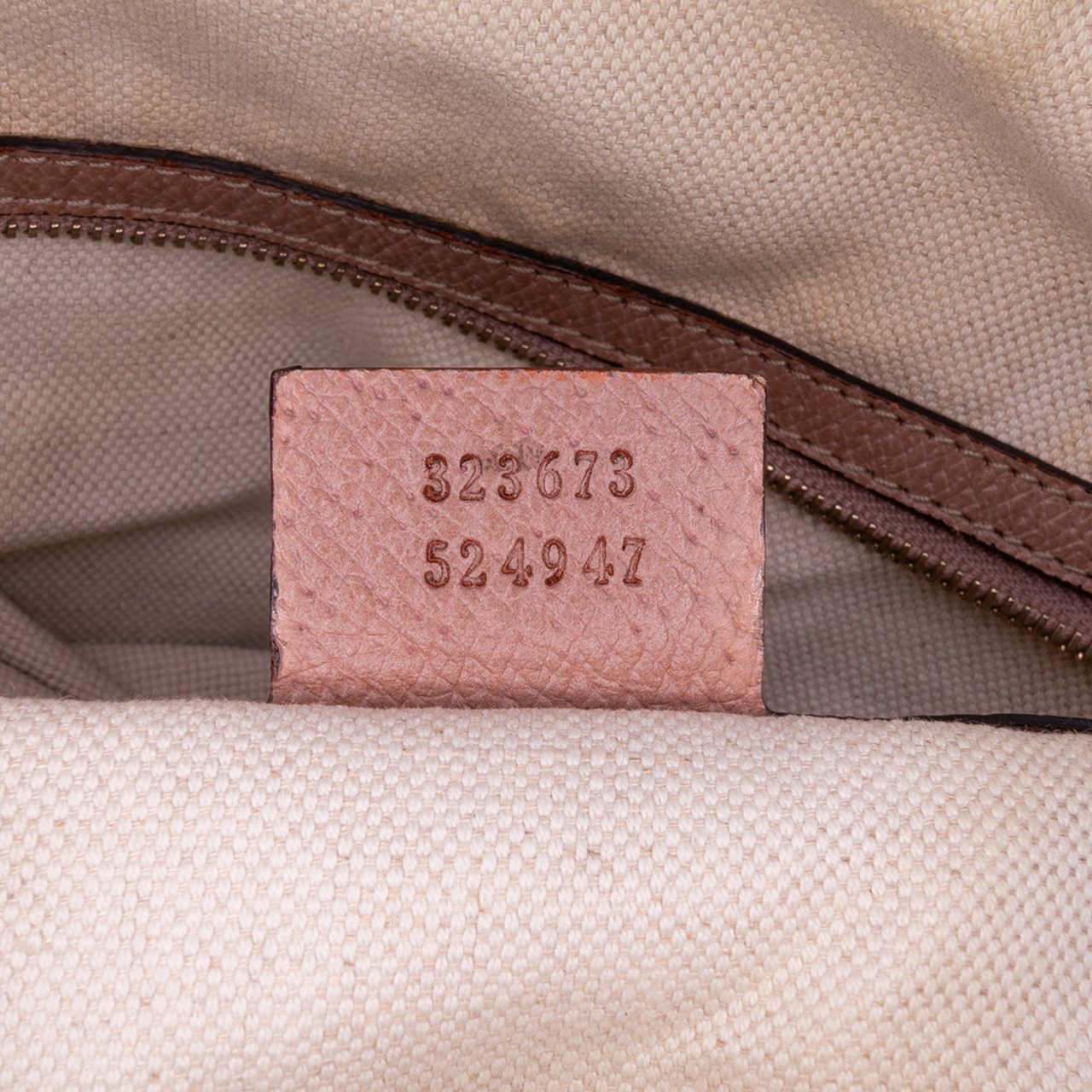 Gucci Medium GG Canvas Bree Dome Tote Bruin
