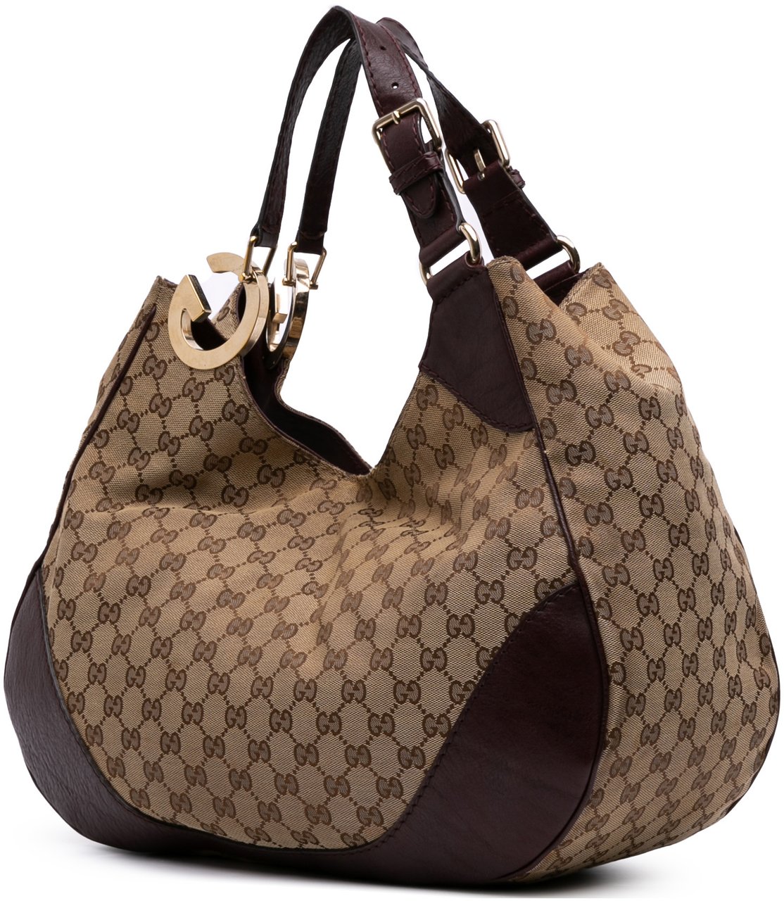 Gucci GG Canvas Charlotte Tote Bruin