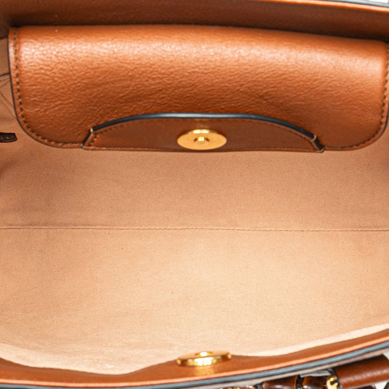Gucci Small Leather Bamboo Diana Satchel Bruin