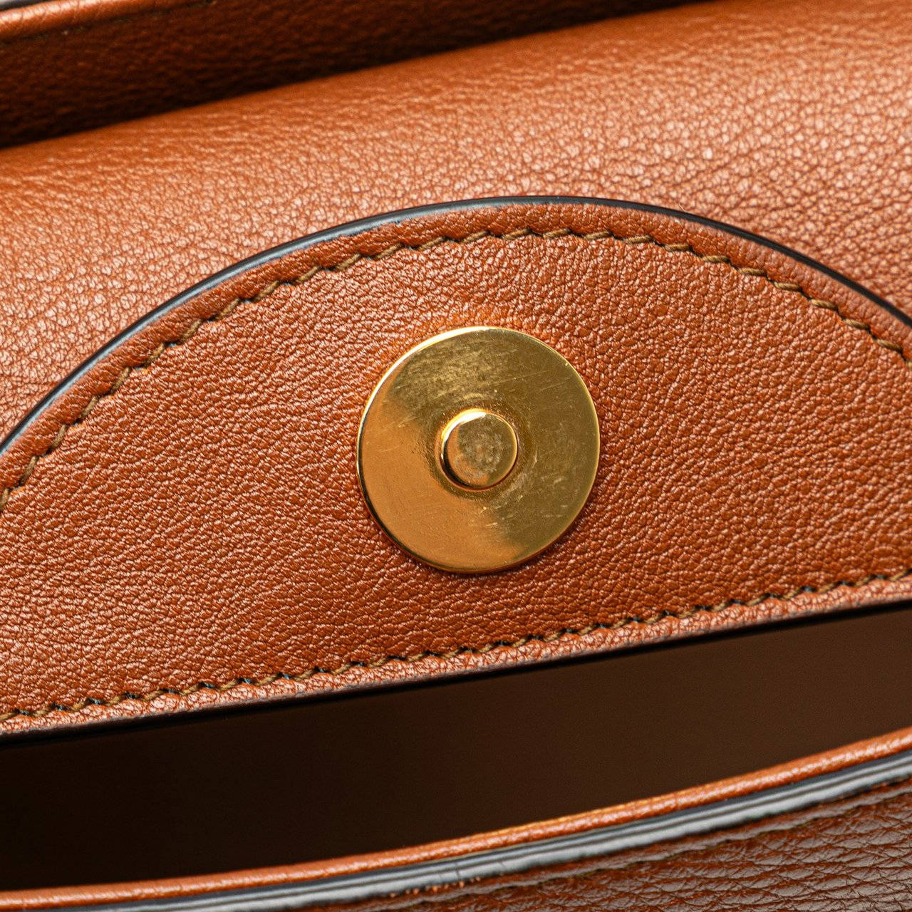 Gucci Small Leather Bamboo Diana Satchel Bruin