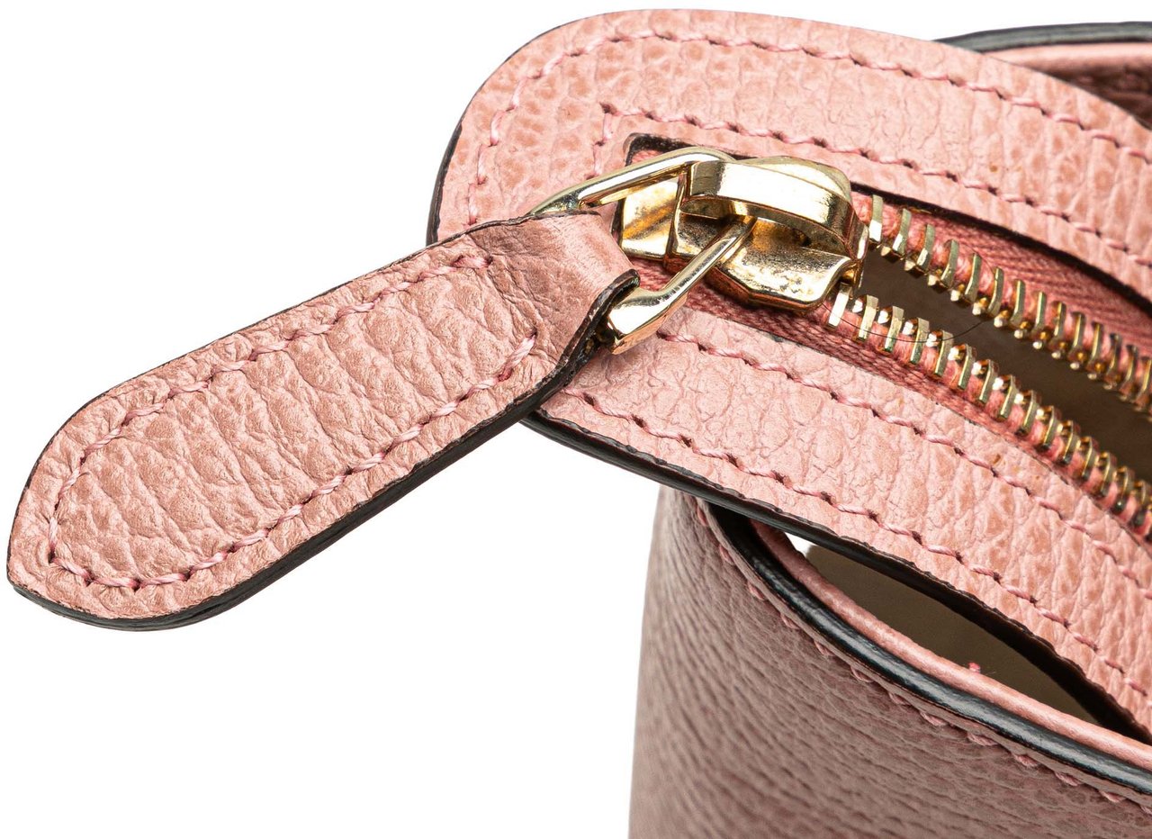 Gucci Mini Leather Swing Satchel Roze