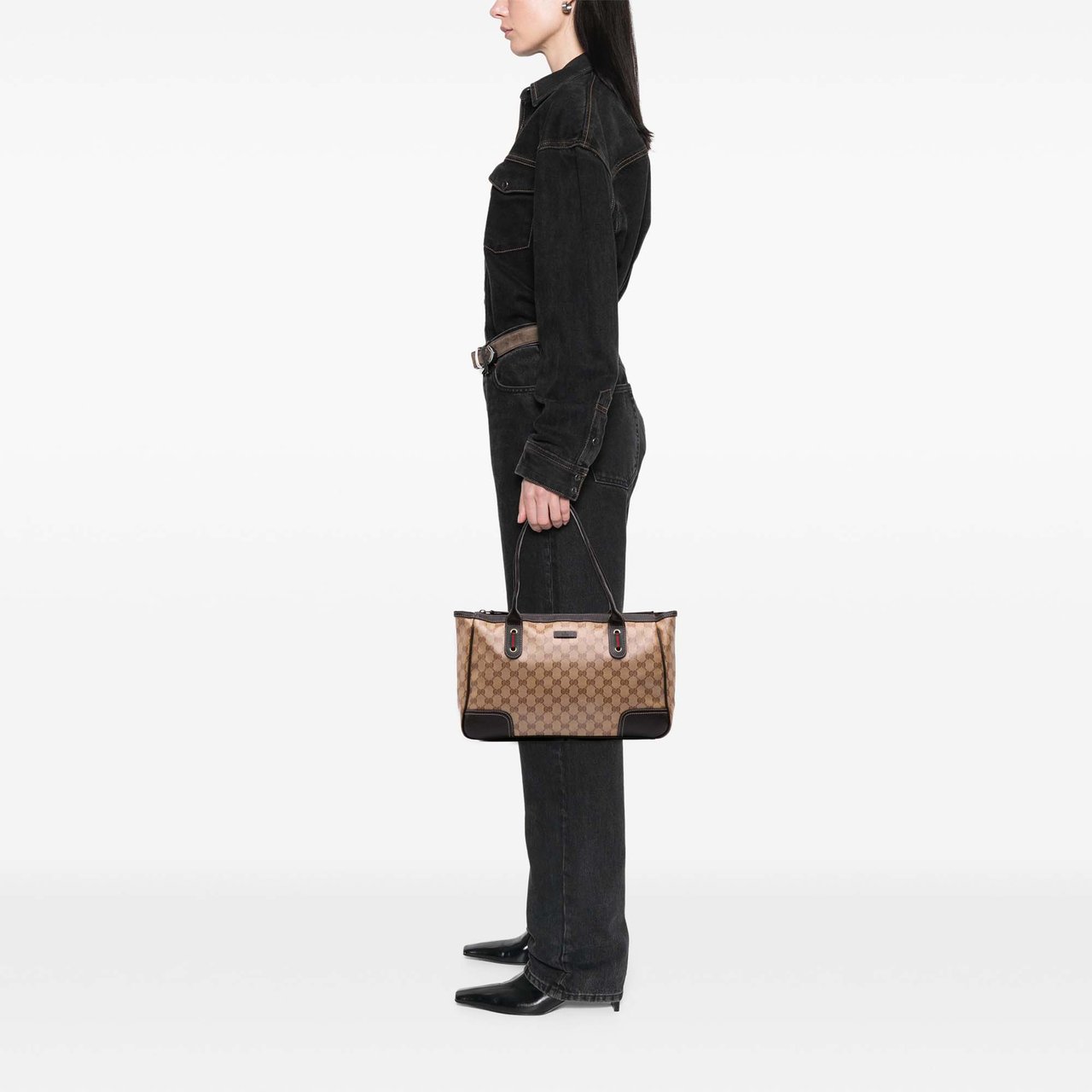 Gucci GG Crystal Princy Tote Bruin