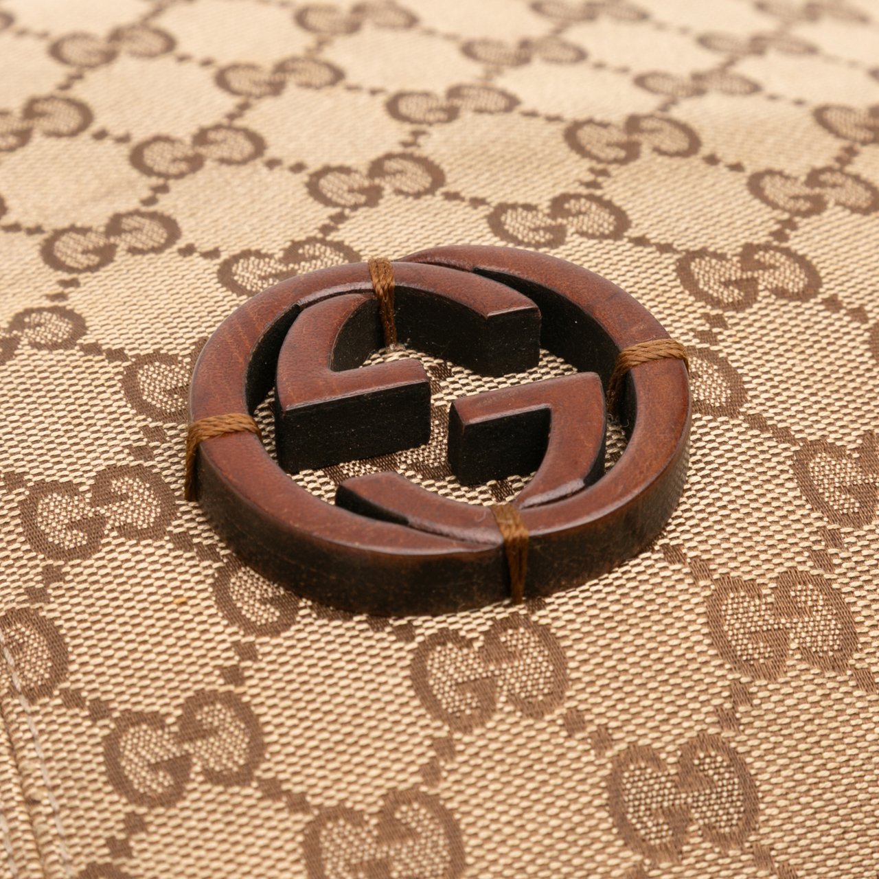 Gucci Medium GG Canvas Brick Lane Convertible Hobo Bruin