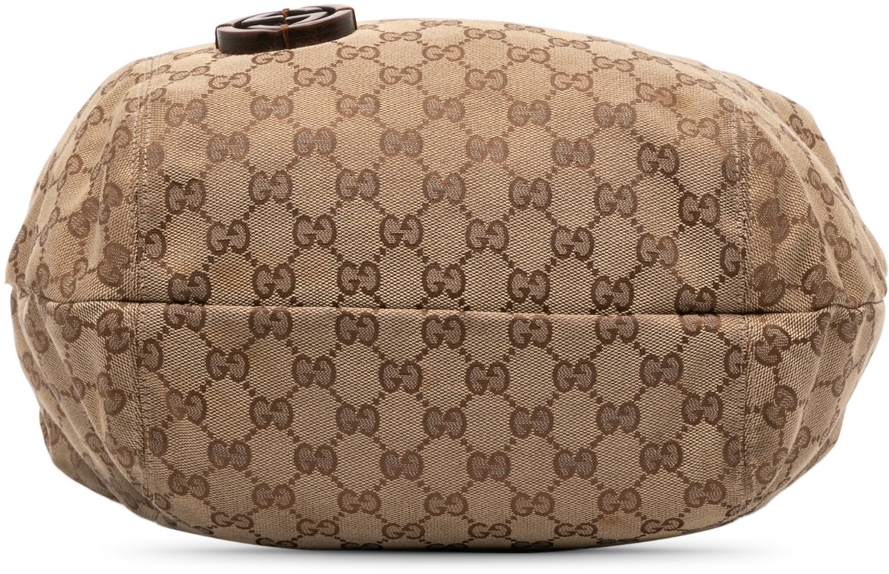 Gucci Medium GG Canvas Brick Lane Convertible Hobo Bruin