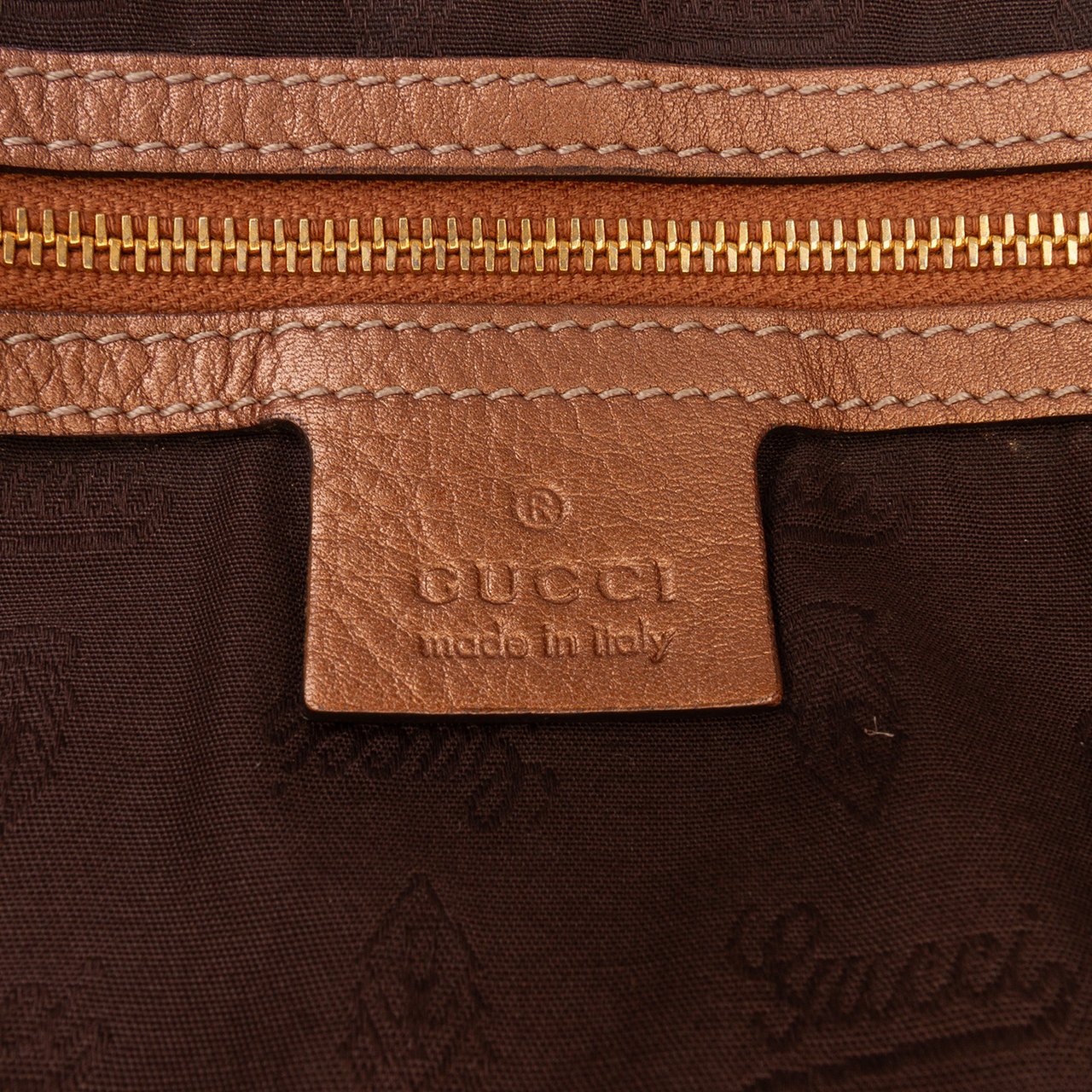Gucci Large GG Canvas Twins Tote Bruin