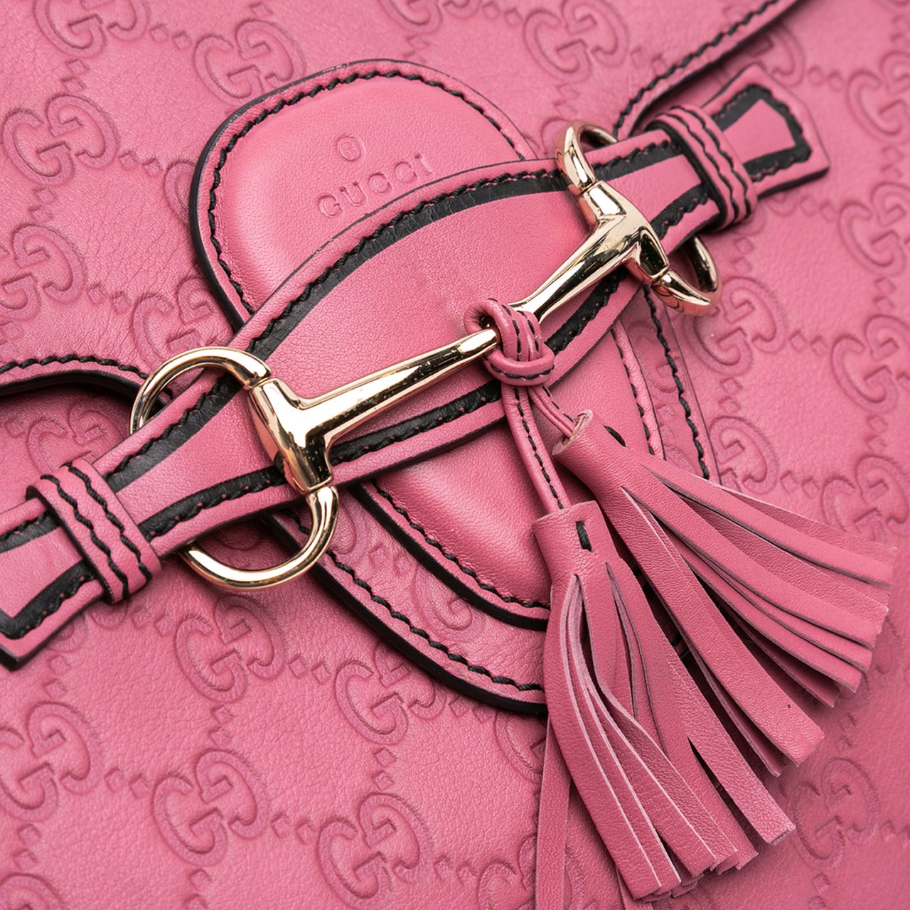Gucci Large Guccissima Emily Shoulder Bag Roze