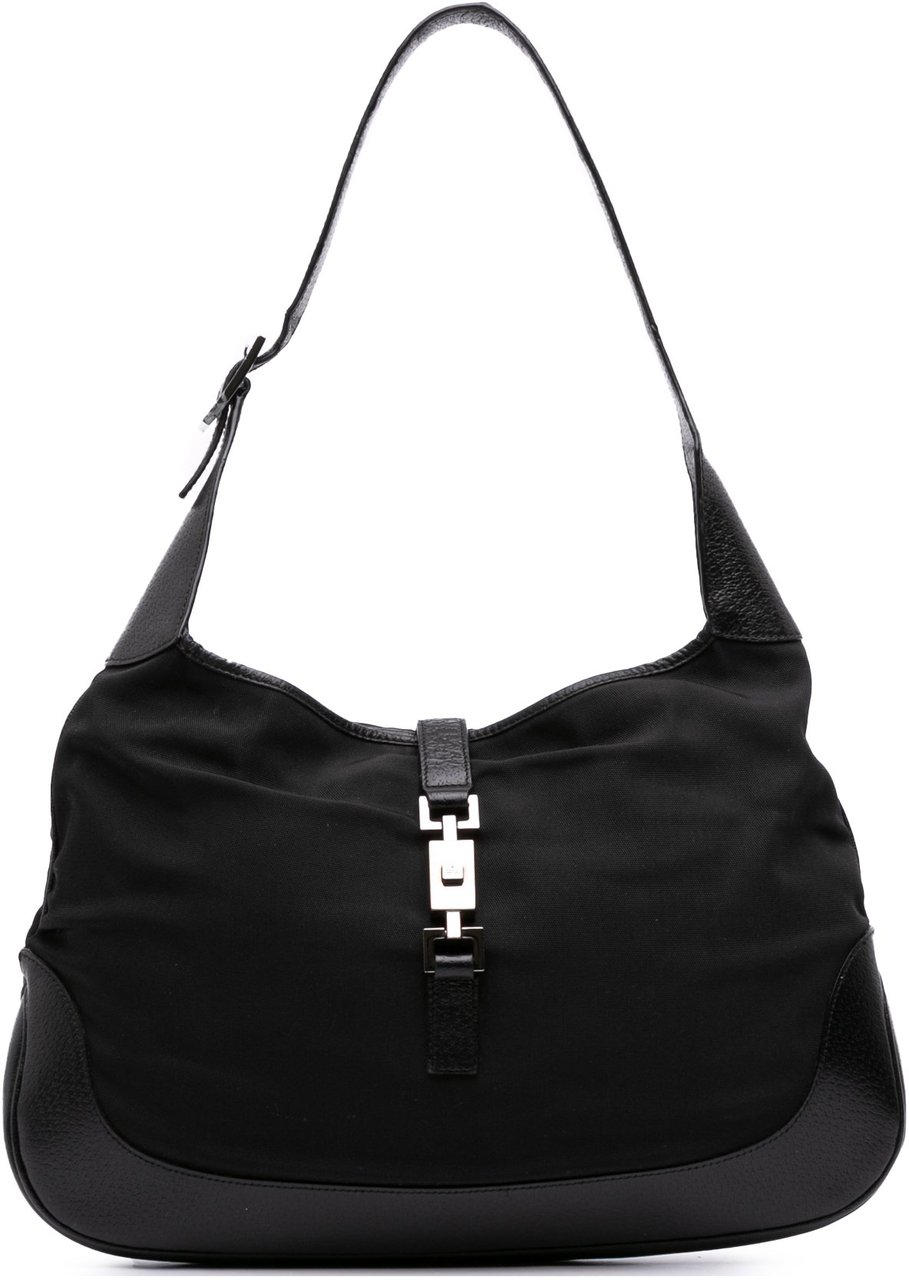 Gucci Nylon Jackie Shoulder Bag Zwart