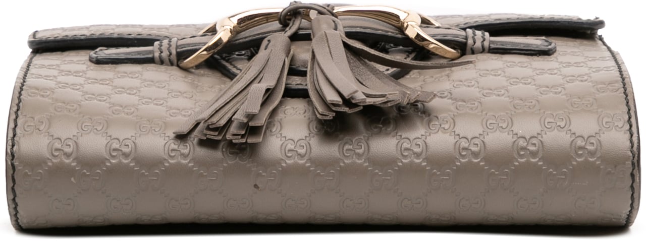 Gucci Mini Microguccissima Emily Crossbody Grijs