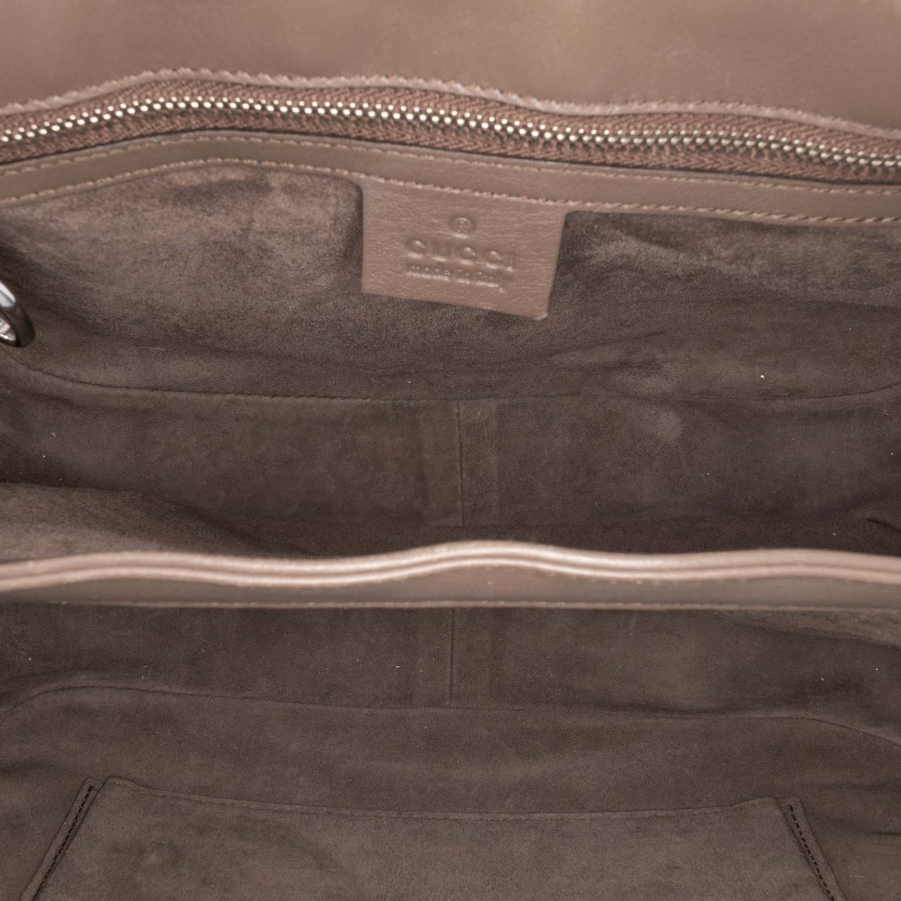 Gucci Medium Smooth Calfskin Bamboo Lady Lock Handbag Bruin