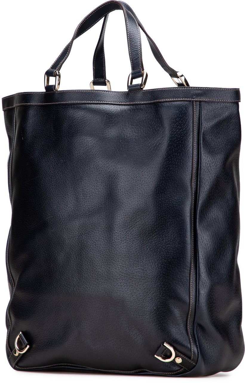 Gucci Calfskin Abbey D Ring Tote Blauw