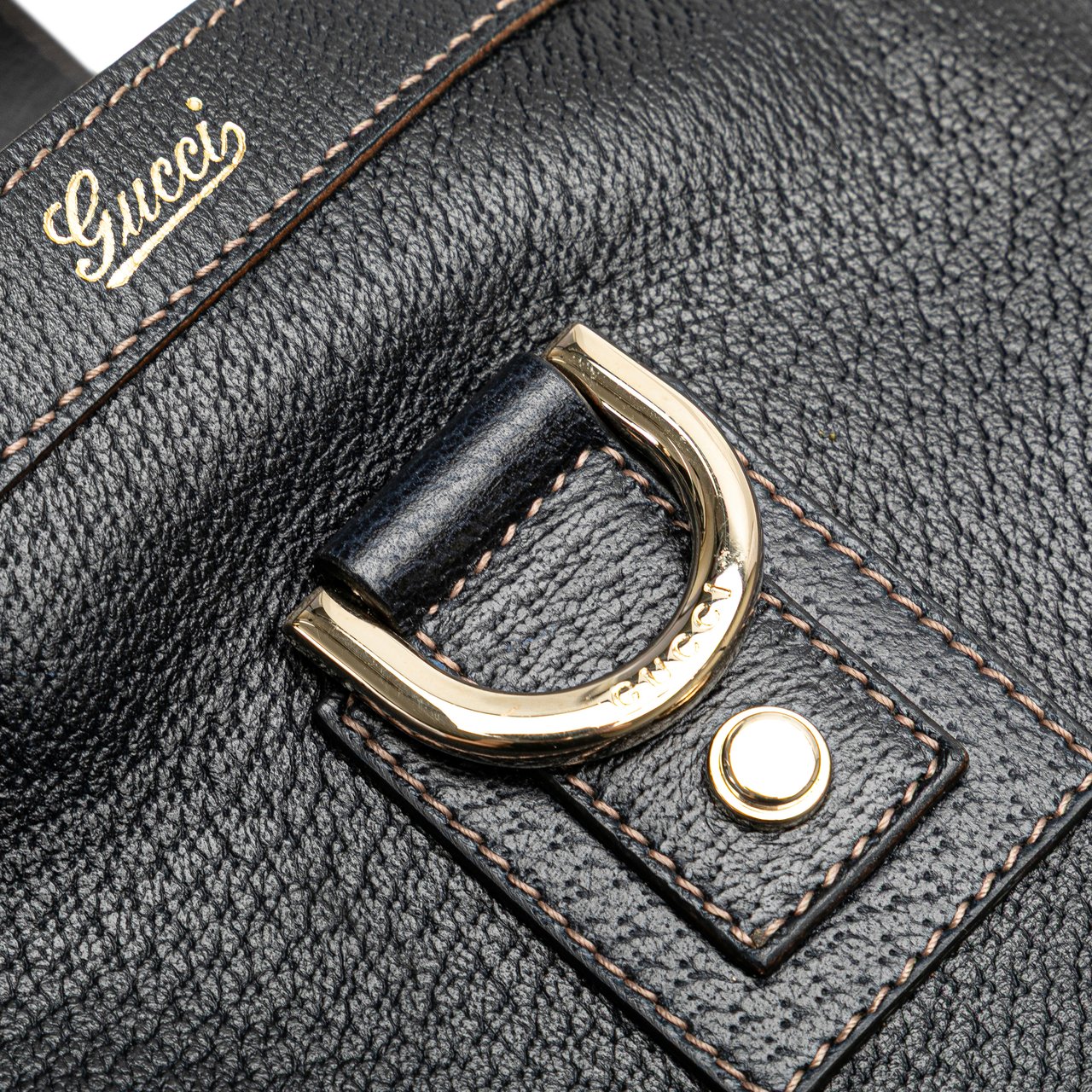 Gucci Calfskin Abbey D Ring Tote Blauw