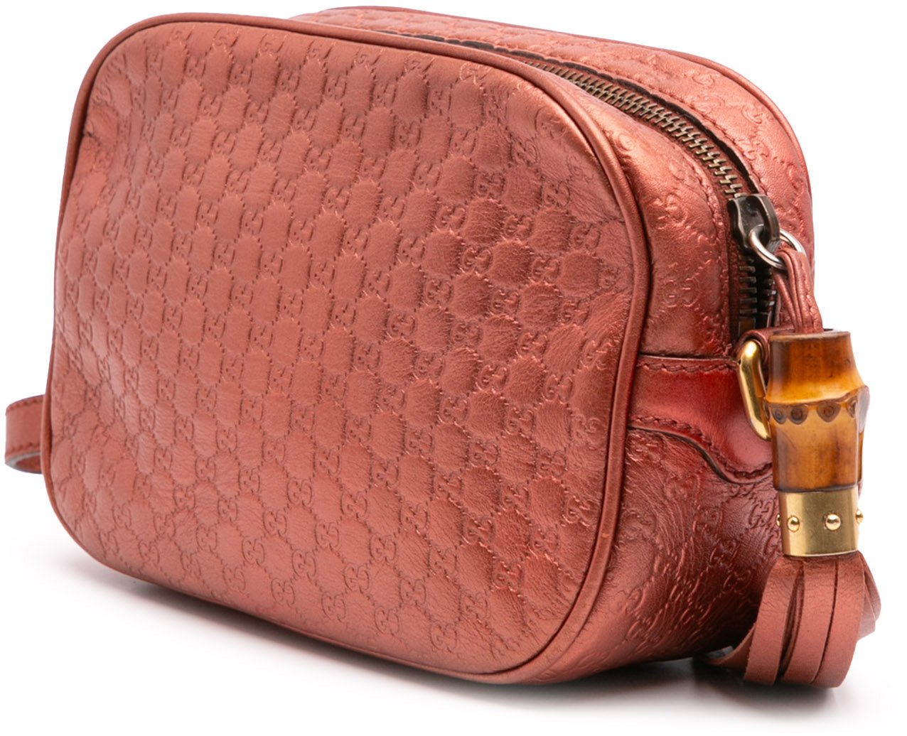 Gucci Metallic Microguccissima Sunshine Disco Camera Bag Oranje