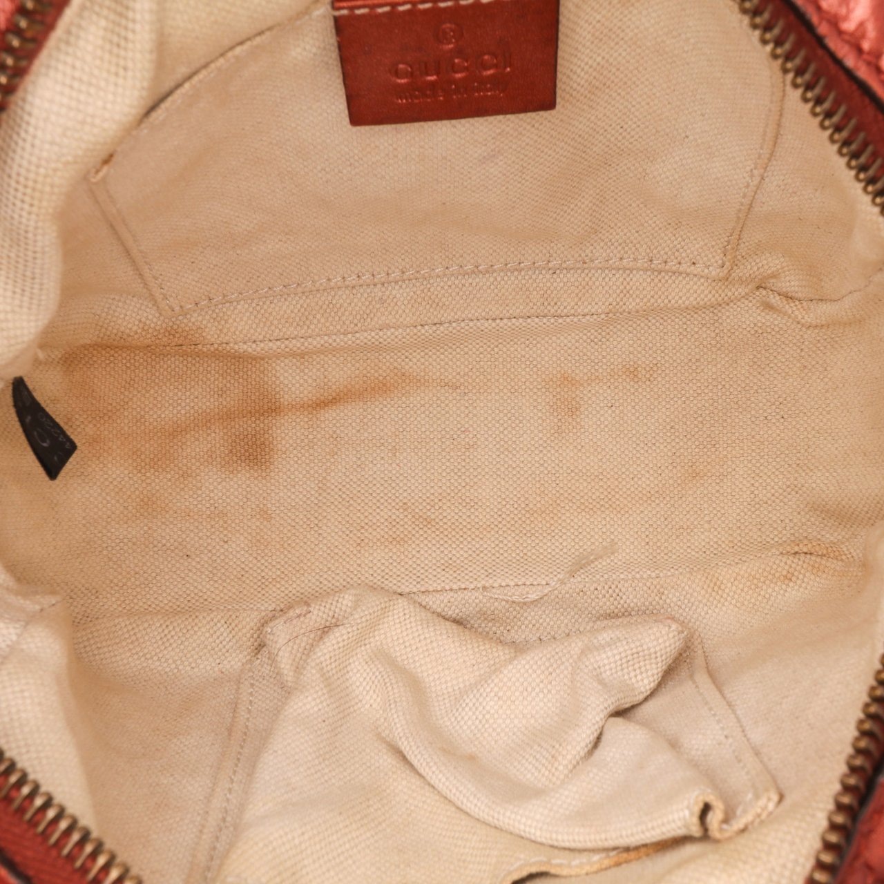 Gucci Metallic Microguccissima Sunshine Disco Camera Bag Oranje