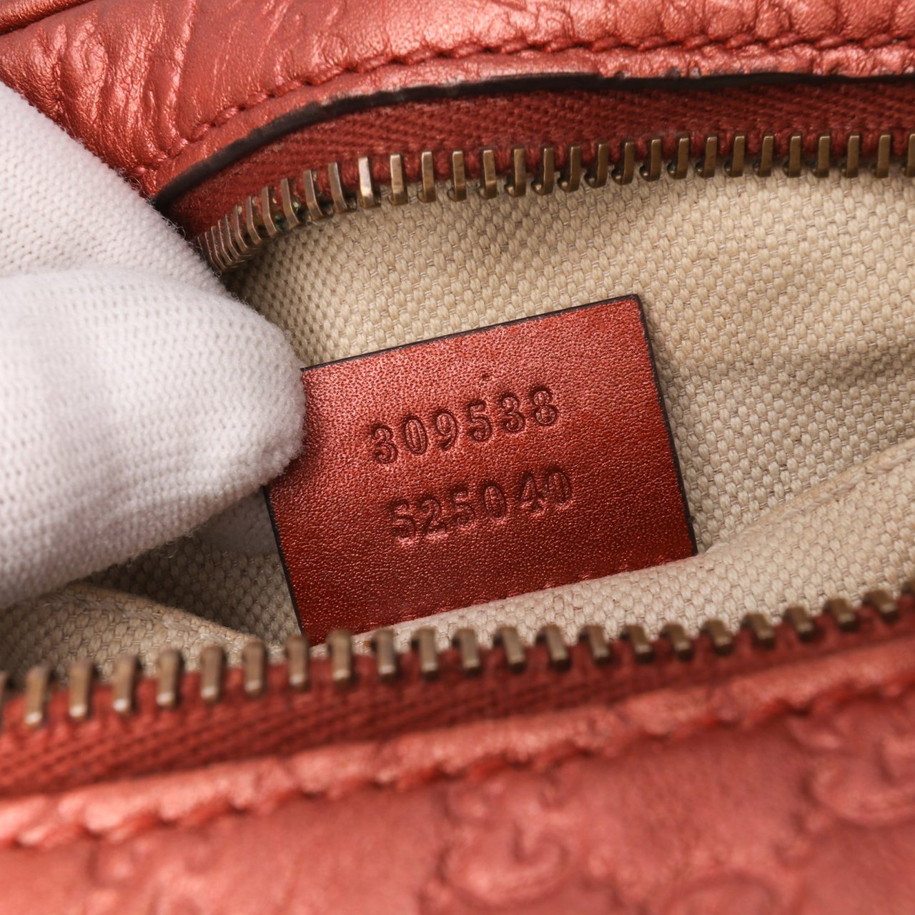 Gucci Metallic Microguccissima Sunshine Disco Camera Bag Oranje