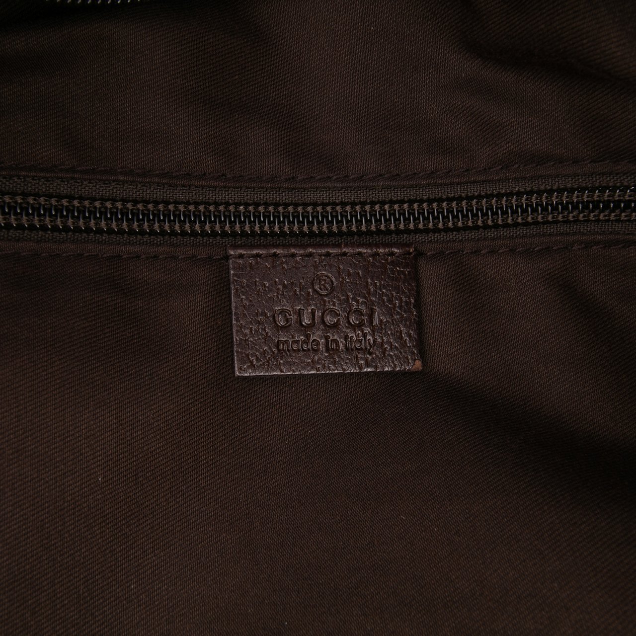 Gucci GG Canvas Web Tote Bruin