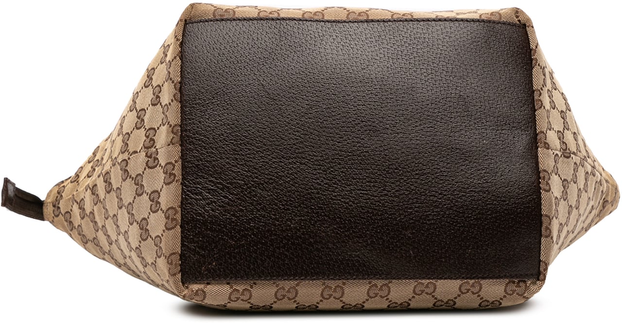 Gucci GG Canvas Web Tote Bruin