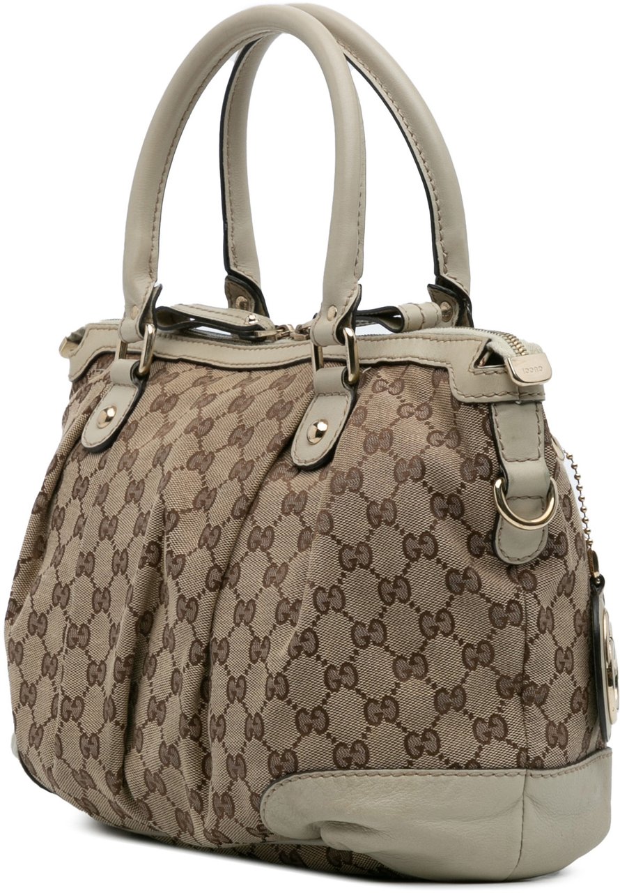 Gucci GG Canvas Sukey Satchel Bruin
