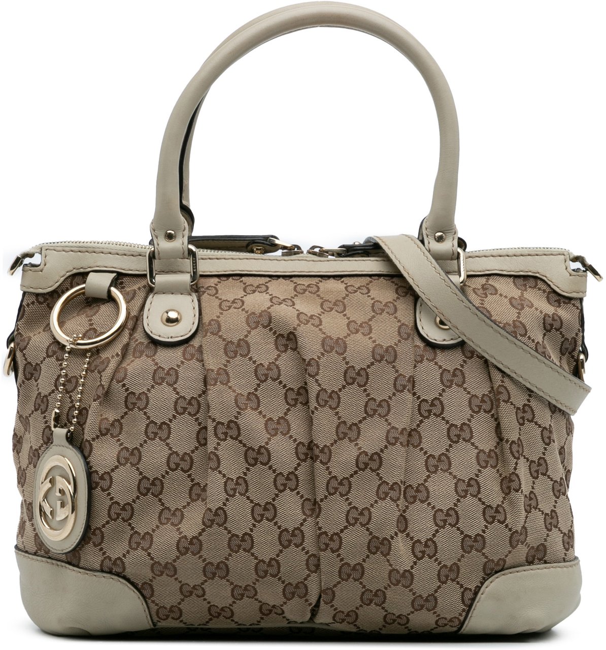 Gucci GG Canvas Sukey Satchel Bruin
