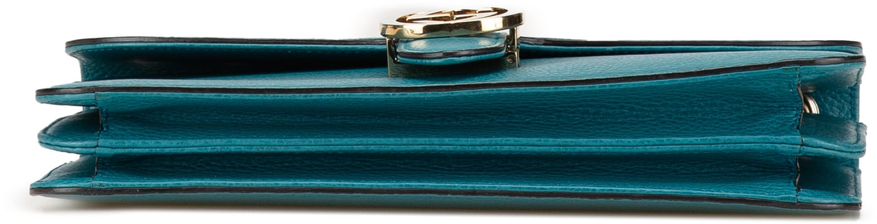 Gucci Medium Dollar Calfskin Interlocking G Crossbody Blauw
