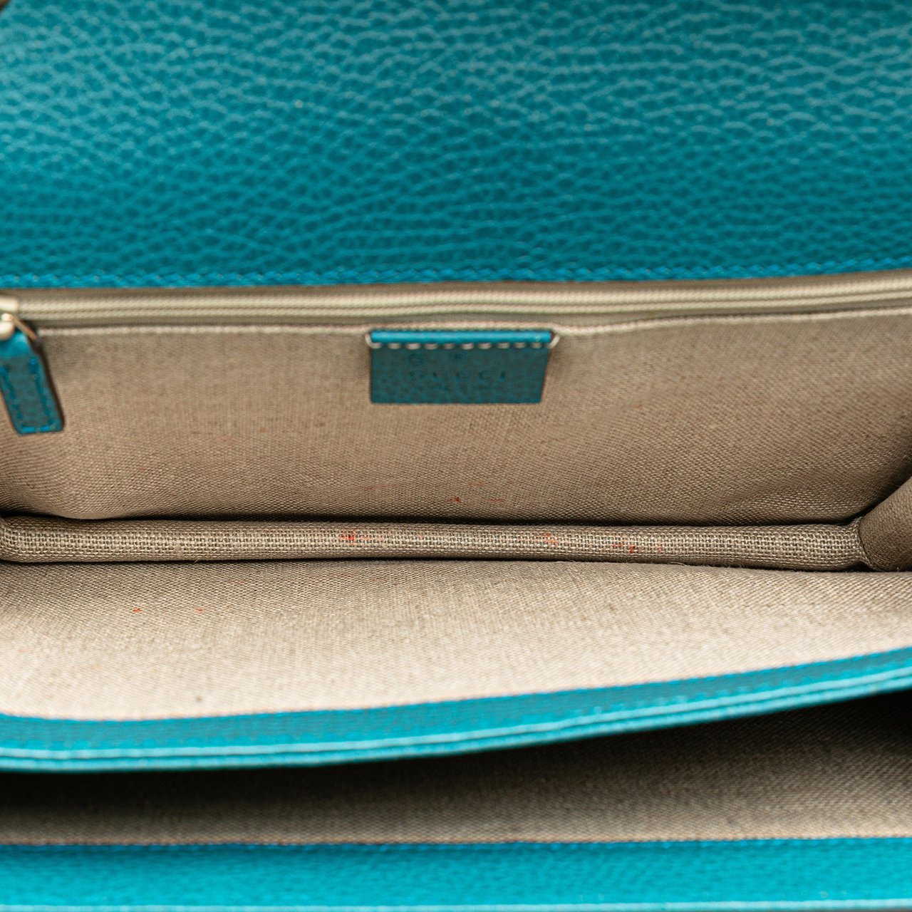 Gucci Medium Dollar Calfskin Interlocking G Crossbody Blauw