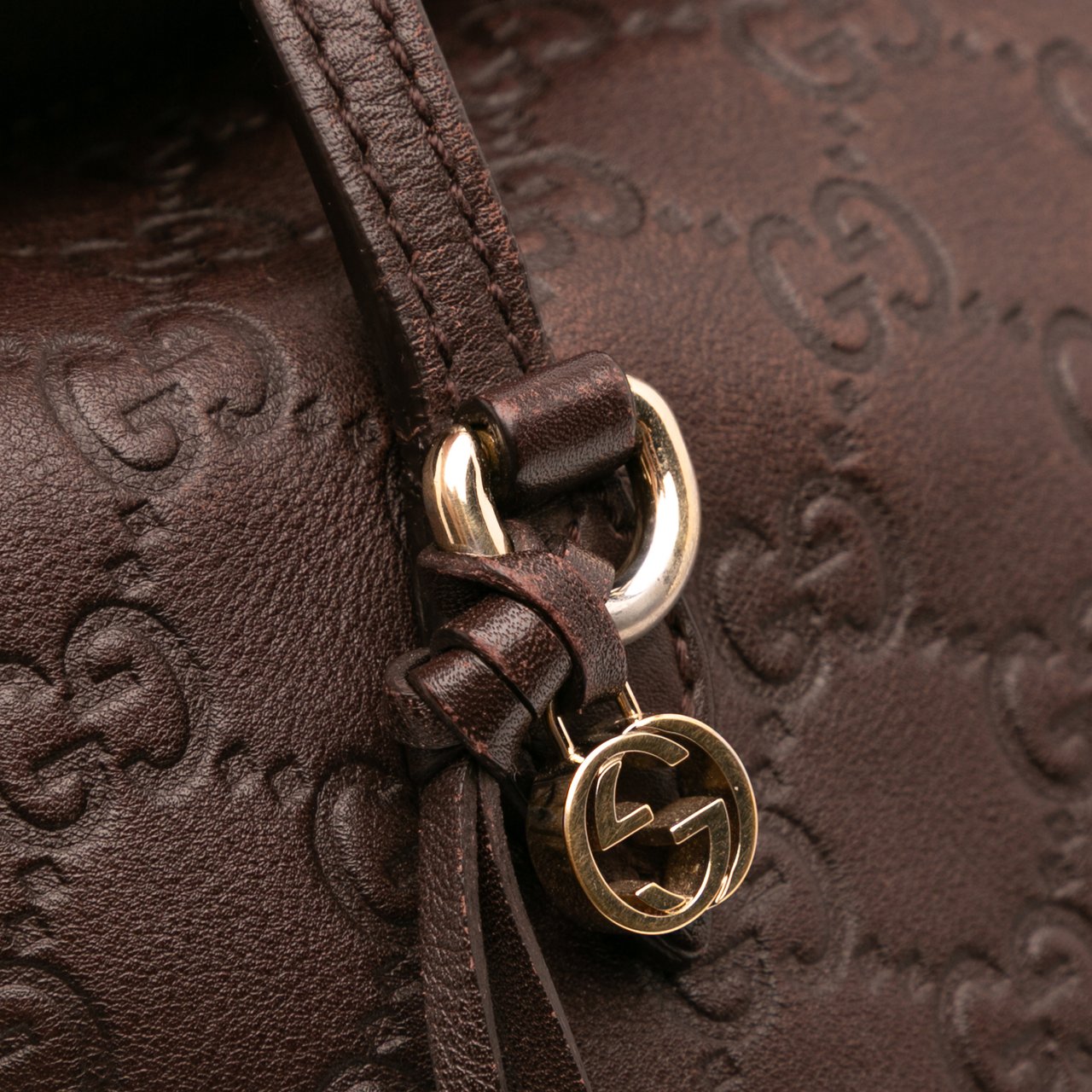 Gucci Medium Guccissima Bree Fold Over Tote Bruin