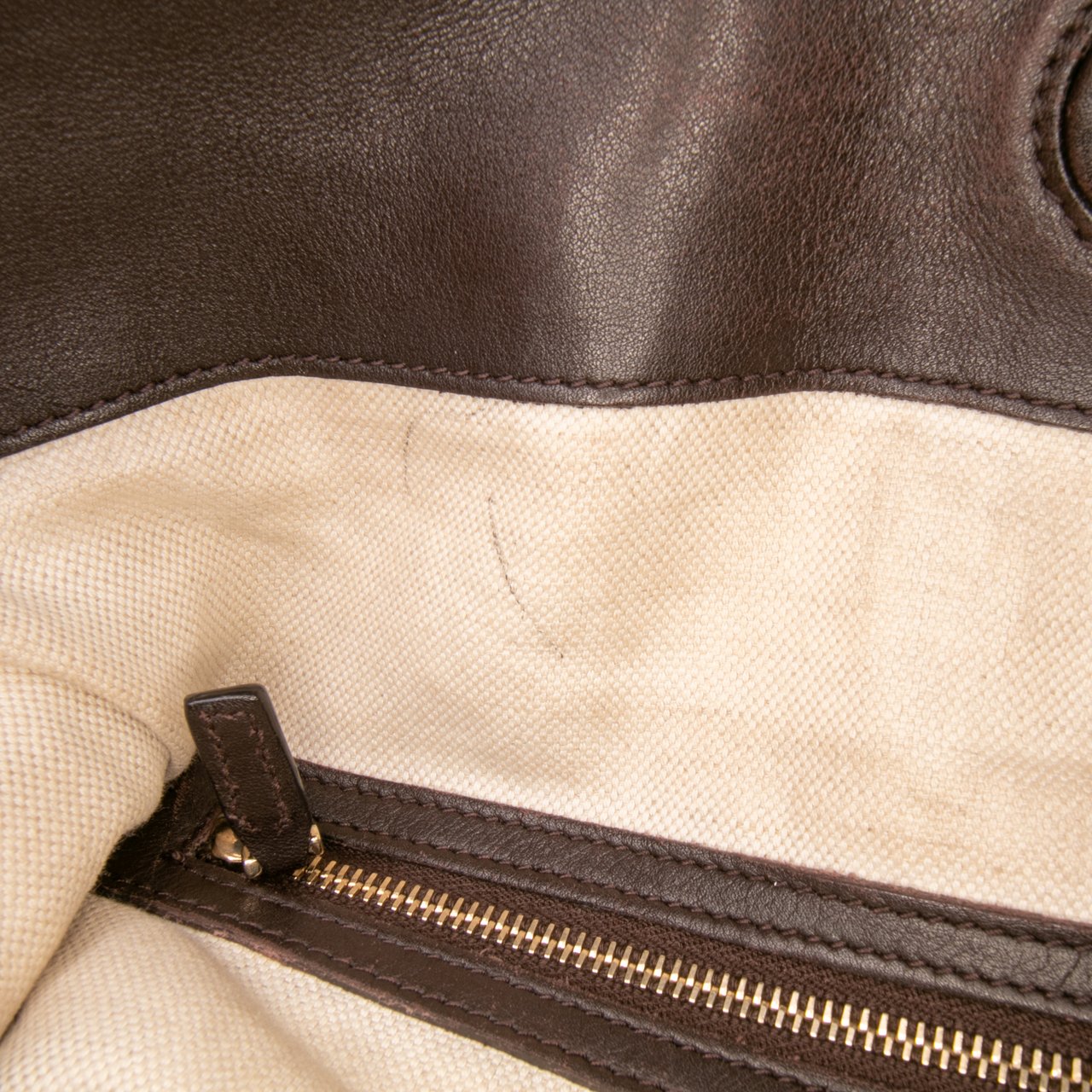 Gucci Medium Guccissima Bree Fold Over Tote Bruin