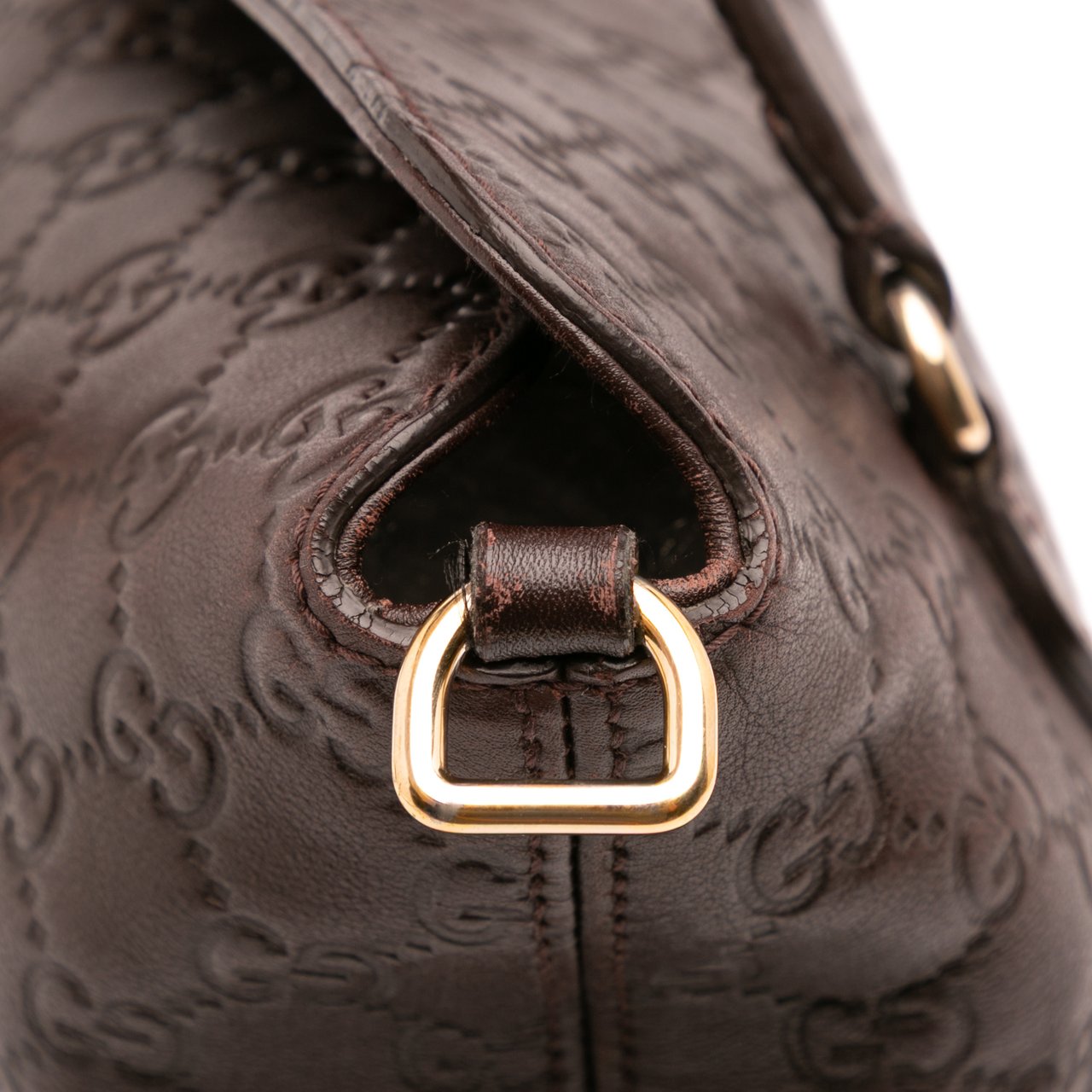 Gucci Medium Guccissima Bree Fold Over Tote Bruin