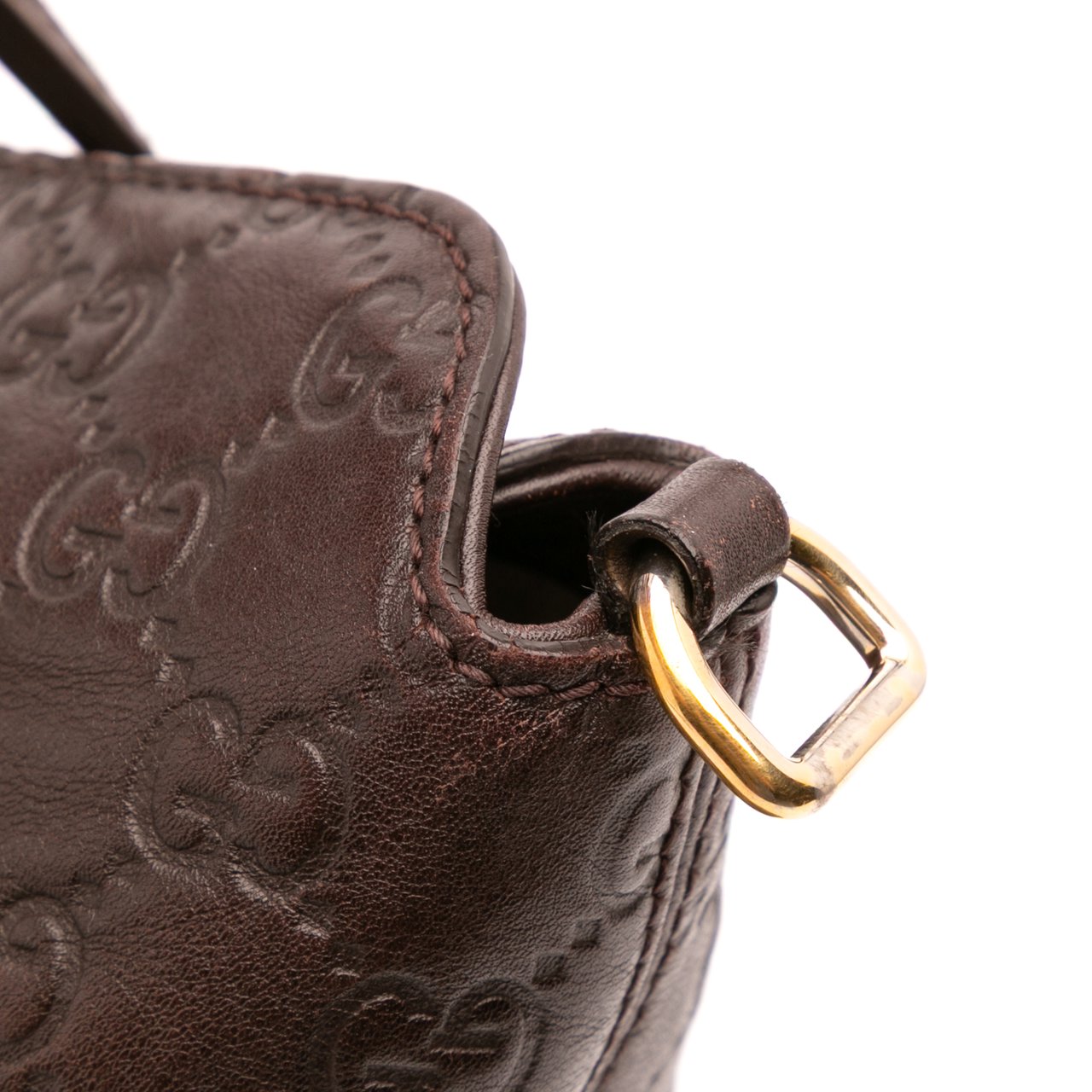 Gucci Medium Guccissima Bree Fold Over Tote Bruin