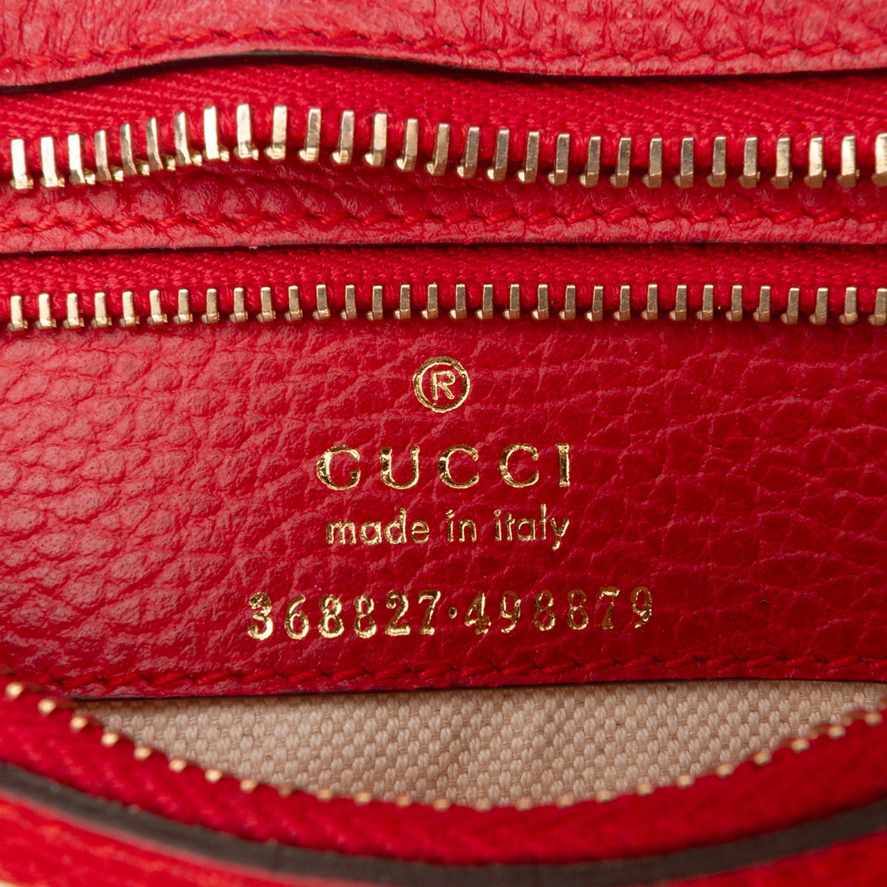 Gucci Mini Leather Swing Satchel Rood