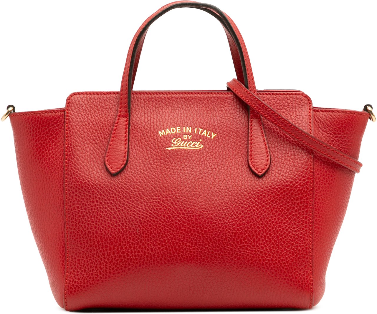 Gucci Mini Leather Swing Satchel Rood