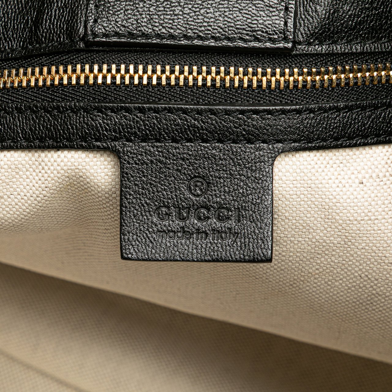 Gucci Medium Leather Horsebit 1955 Tote Zwart
