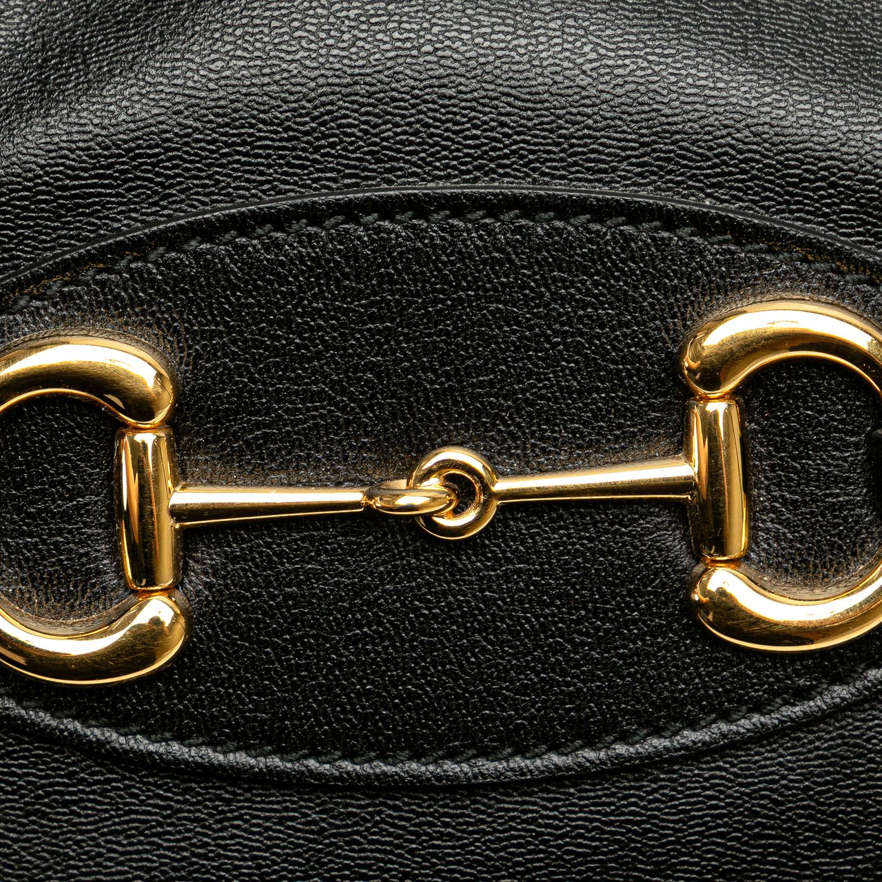 Gucci Medium Leather Horsebit 1955 Tote Zwart