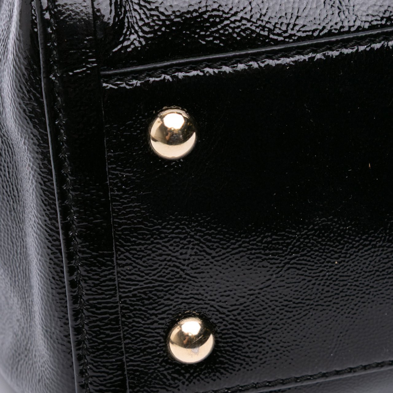 Gucci Small Patent Soho Satchel Zwart