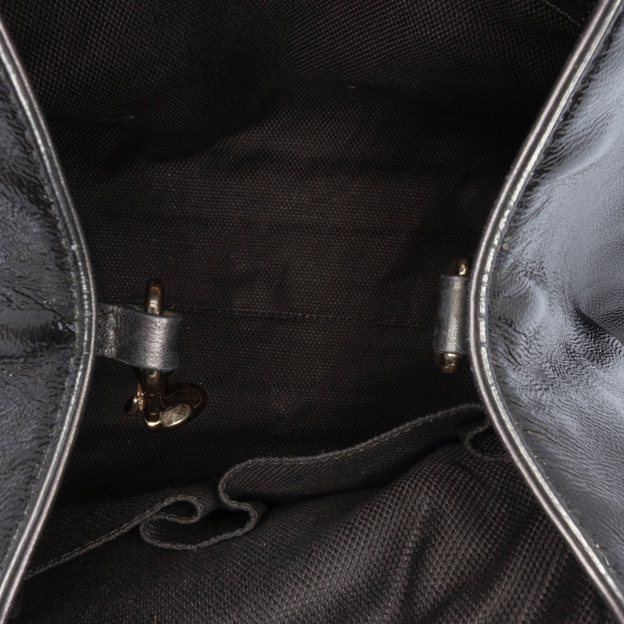 Gucci Small Patent Soho Satchel Zwart