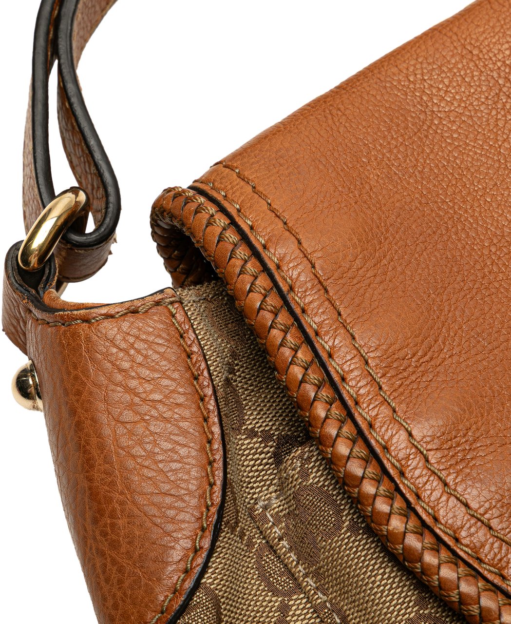 Gucci GG Canvas Marrakech Shoulder Bag Bruin