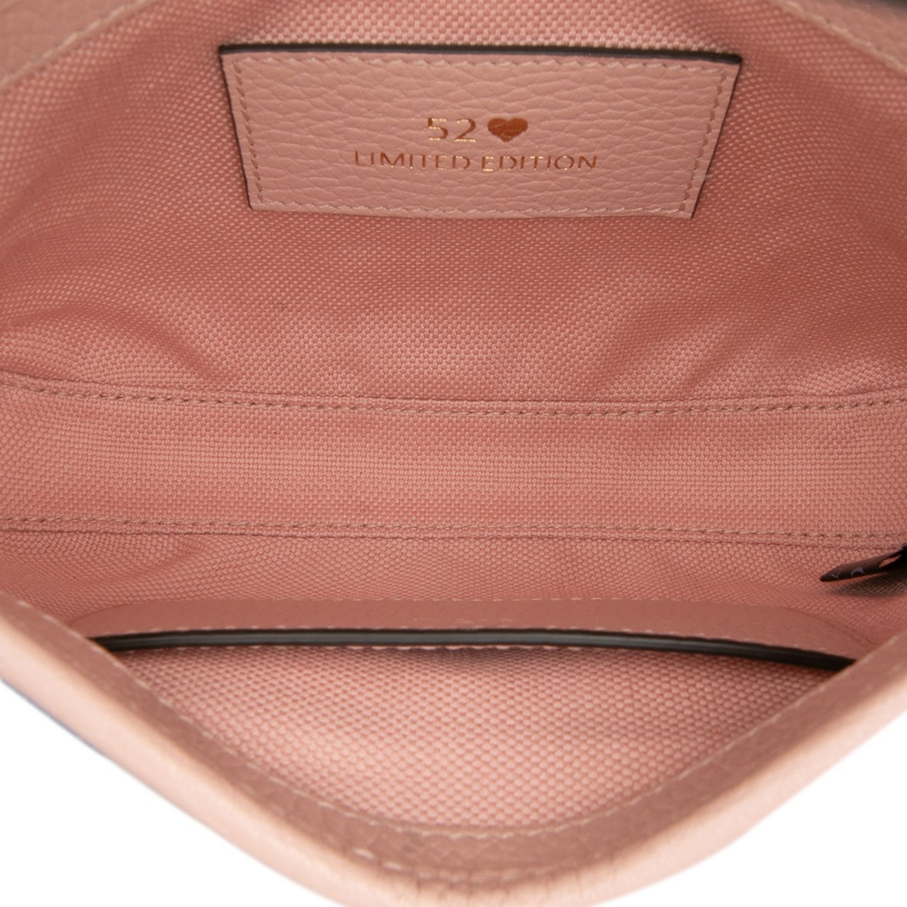 Gucci Limited Edition Mini GG Denim Embroidered Floral Jackie 1961 Crossbody Blauw