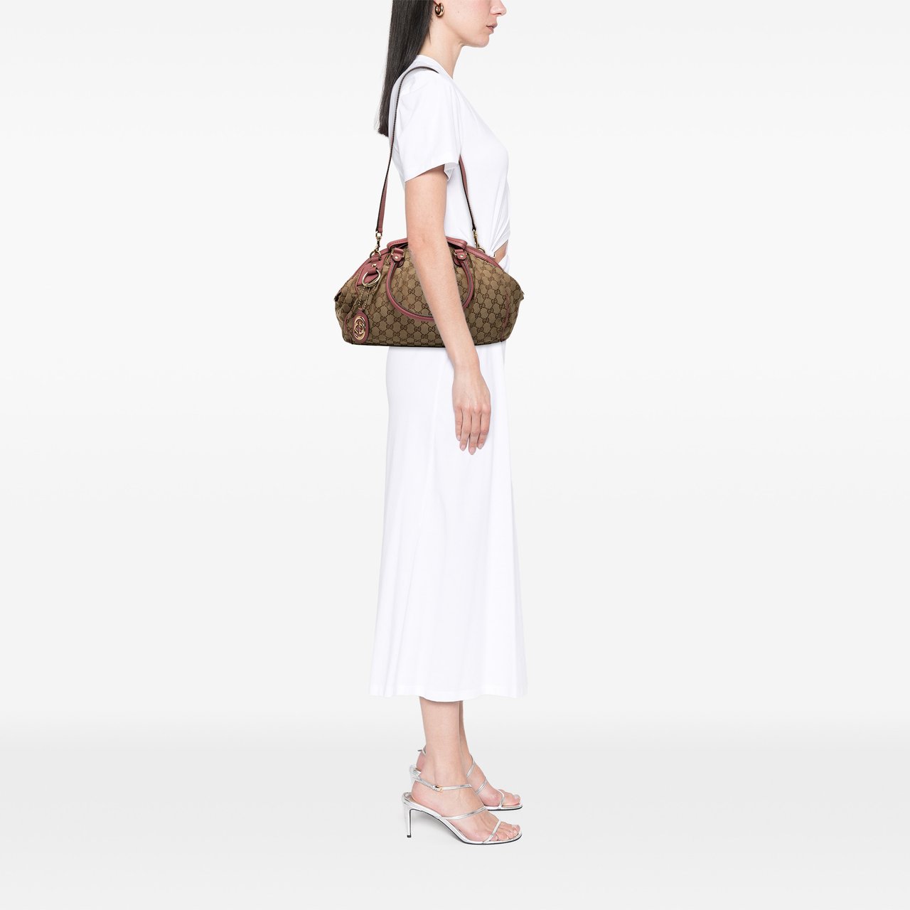 Gucci GG Canvas Sukey Satchel Bruin