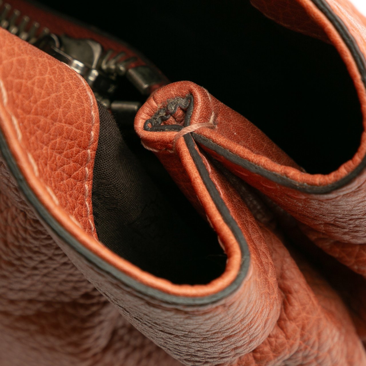 Gucci Medium Leather Bamboo Libeccio Tote Oranje