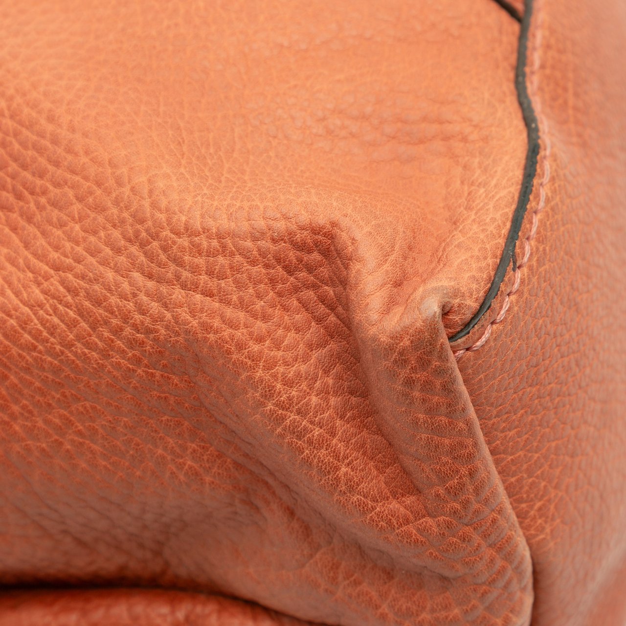 Gucci Medium Leather Bamboo Libeccio Tote Oranje