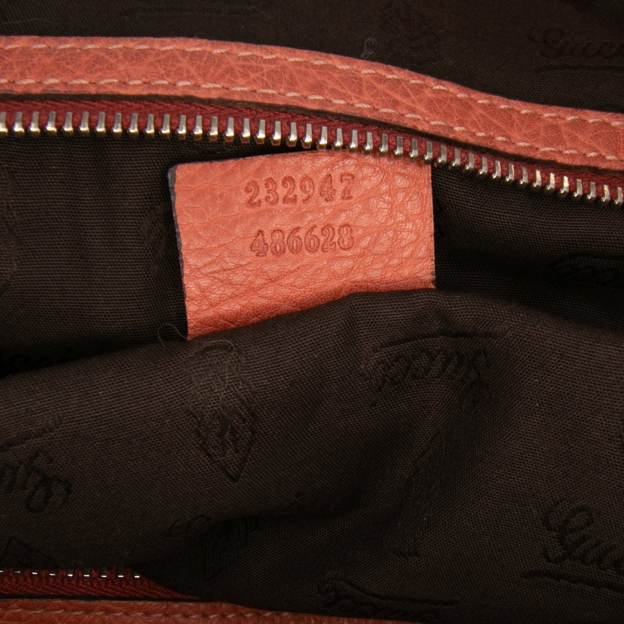 Gucci Medium Leather Bamboo Libeccio Tote Oranje