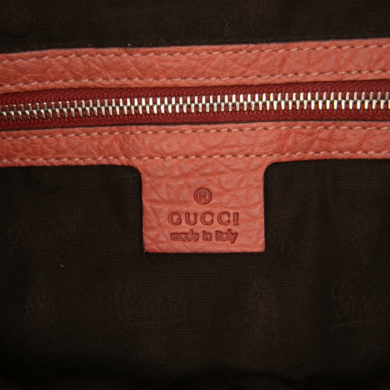 Gucci Medium Leather Bamboo Libeccio Tote Oranje
