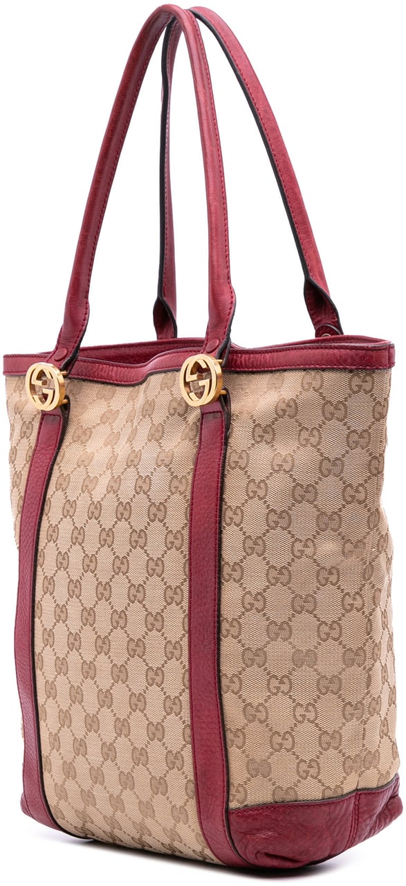Gucci GG Canvas Twins Tote Bruin