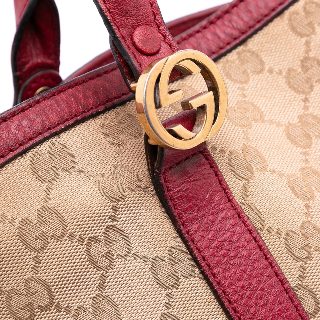 Gucci GG Canvas Twins Tote Bruin