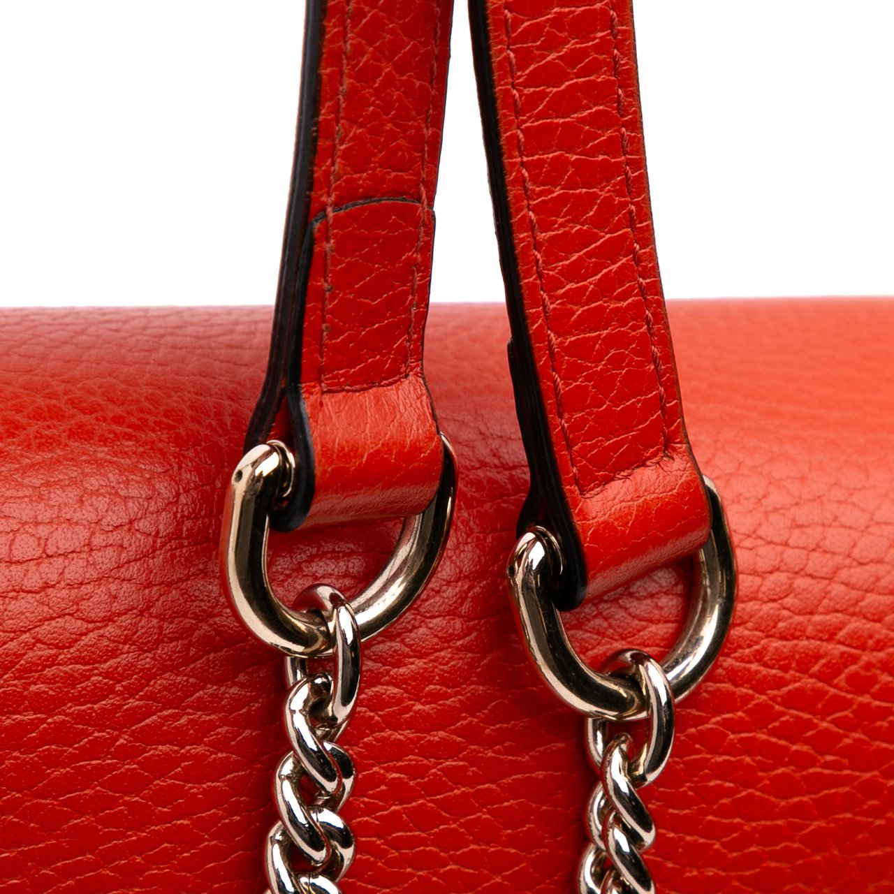 Gucci Small Dollar Calfskin Interlocking G Crossbody Oranje