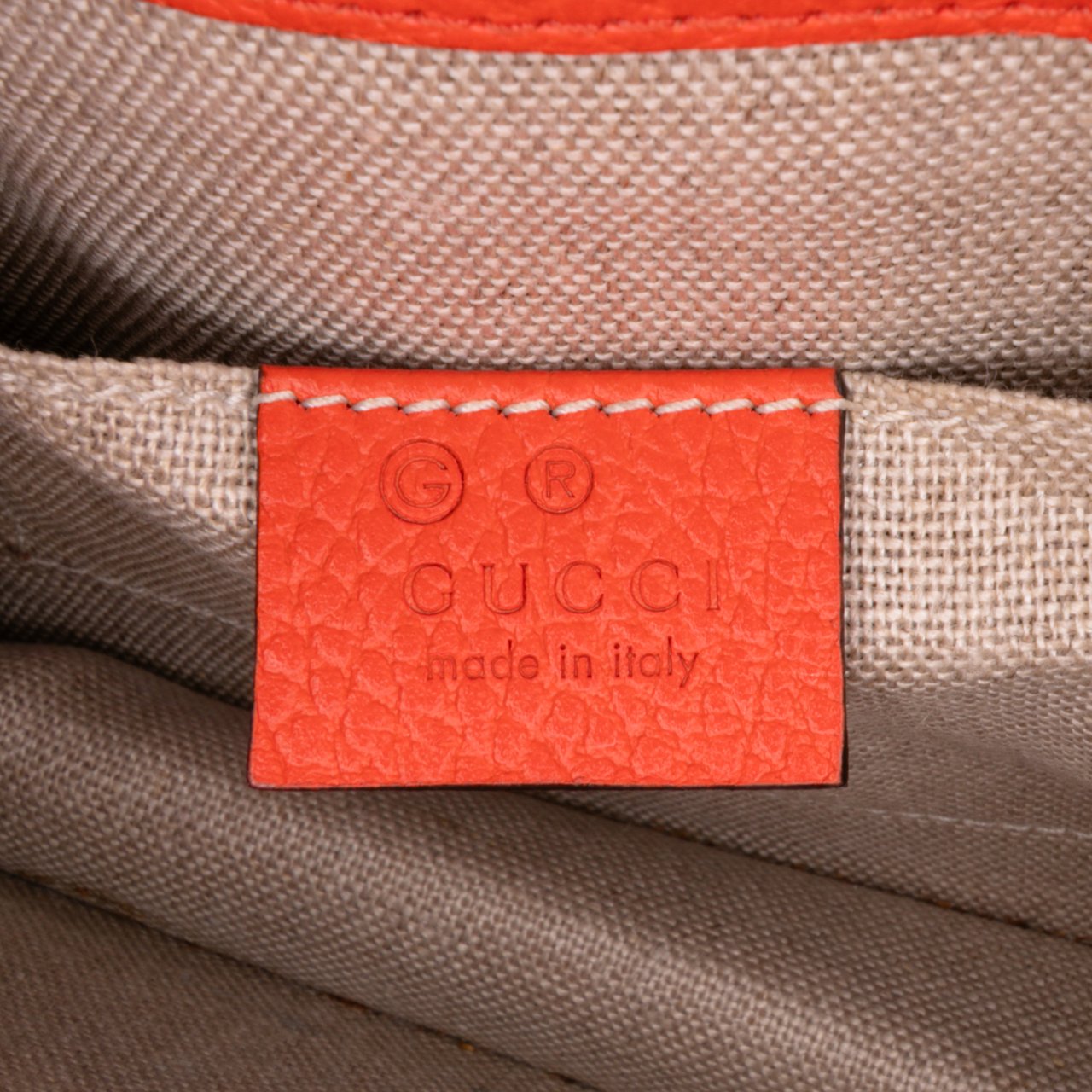 Gucci Small Dollar Calfskin Interlocking G Crossbody Oranje
