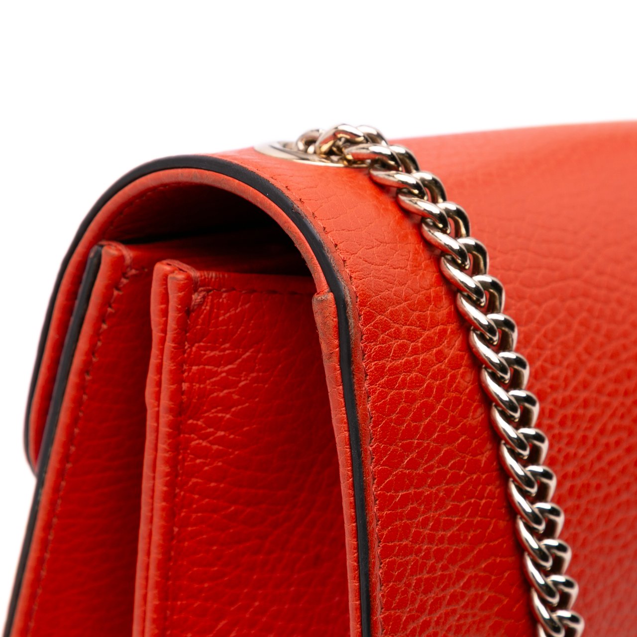 Gucci Small Dollar Calfskin Interlocking G Crossbody Oranje