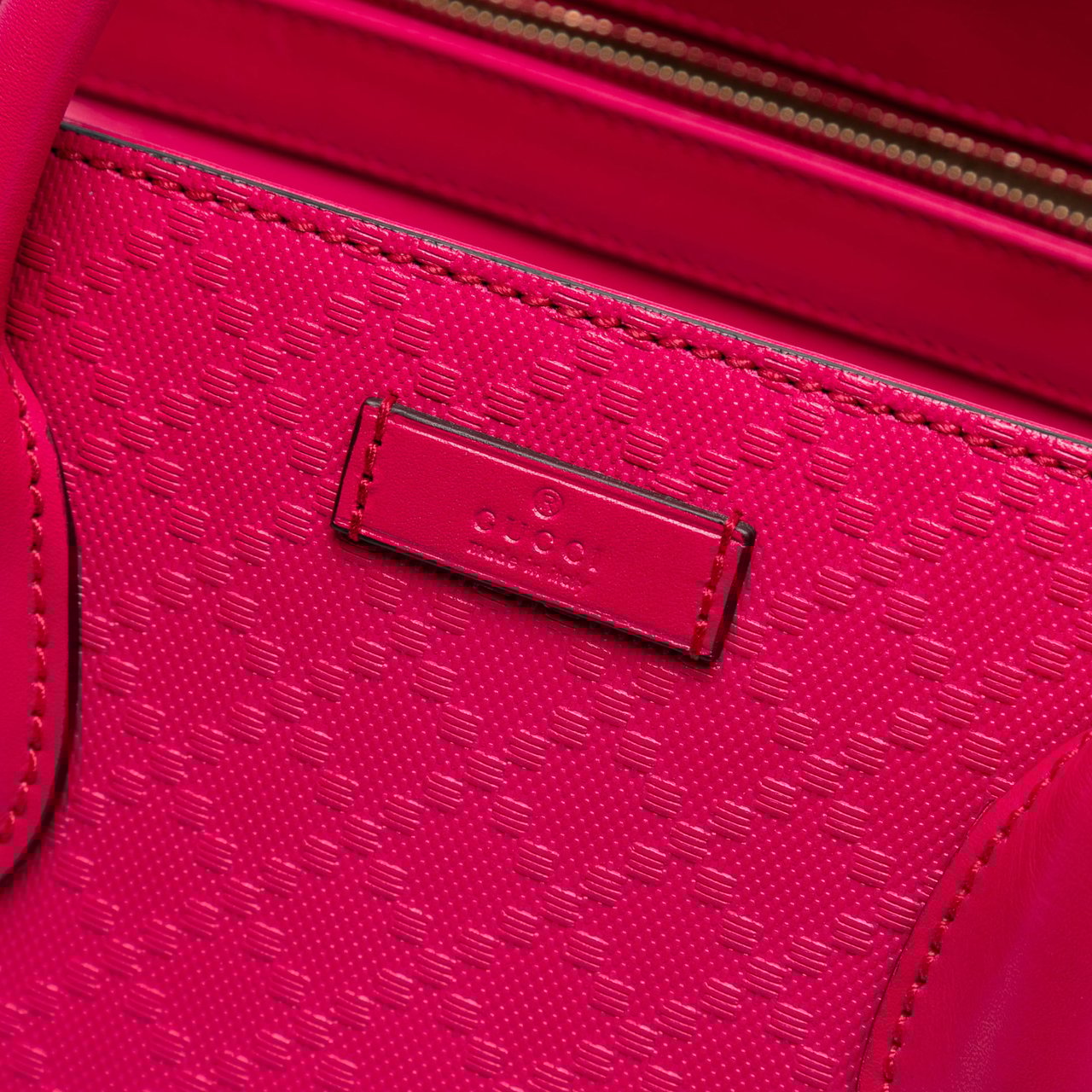 Gucci Medium Diamante Leather Hilary Lux Tote Roze