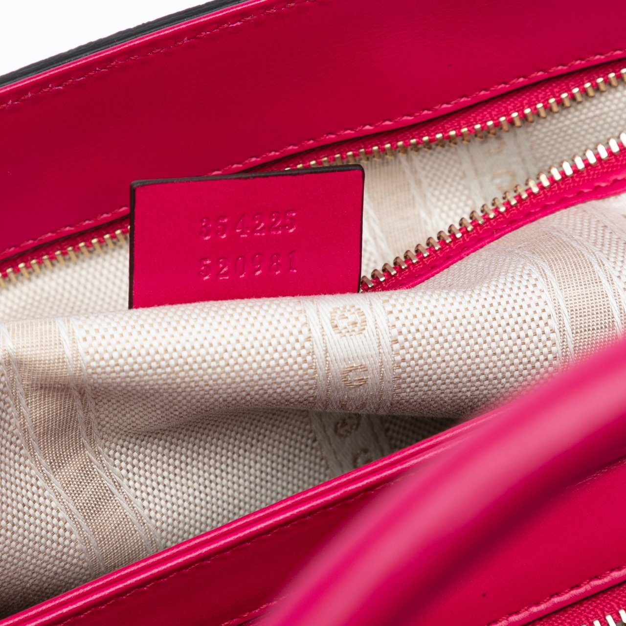 Gucci Medium Diamante Leather Hilary Lux Tote Roze